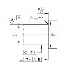推力角接觸球軸承 ZKLF50115-2RS-2AP, 配對，雙向，螺釘安裝，兩側(cè)唇密封