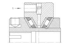 推力錐形保持架滾針軸承 ZAXFM2075, 雙向，預載