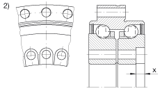 推力角接觸球軸承 ZKLDF100, 雙向，螺釘安裝，兩側(cè)帶密封蓋