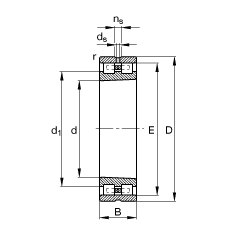 圓柱滾子軸承 NN3088-AS-K-M-SP, 根據(jù) DIN 5412-4 標(biāo)準(zhǔn)的主要尺寸, 非定位軸承, 雙列，帶錐孔，錐度 1:12 ，可分離, 帶保持架，減小的徑向內(nèi)部游隙，限制公差