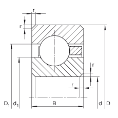 薄截面軸承 CSCA055, 深溝球軸承，類型C，運(yùn)行溫度 -54°C 到 +120°C
